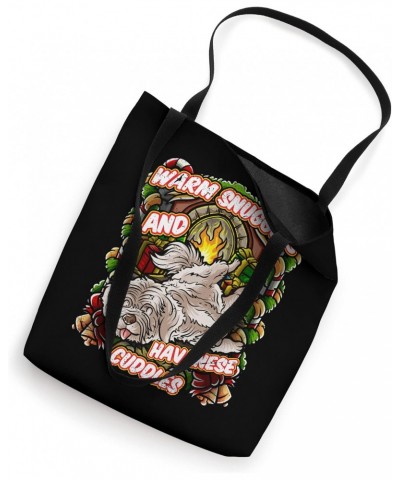 Warm Snuggles And Havanese Cuddles Dog Christmas Dogs X-Mas Tote Bag $10.56 Totes