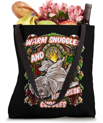 Warm Snuggles And Havanese Cuddles Dog Christmas Dogs X-Mas Tote Bag $10.56 Totes