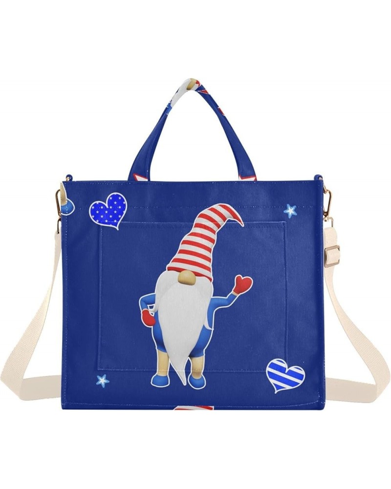 Independence Day Gnome Design Element Women's Tote Handbags Top Handle Satchel Shoulder Bag Crossbody Bag S $16.82 Totes