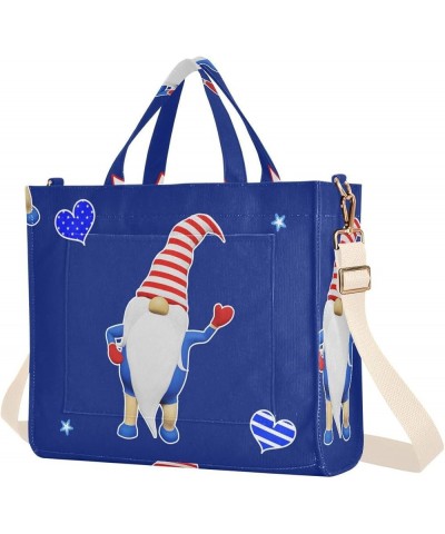 Independence Day Gnome Design Element Women's Tote Handbags Top Handle Satchel Shoulder Bag Crossbody Bag S $16.82 Totes