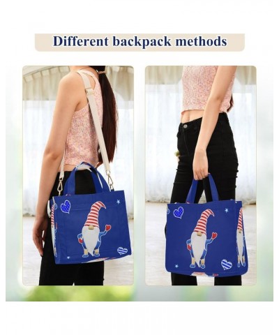 Independence Day Gnome Design Element Women's Tote Handbags Top Handle Satchel Shoulder Bag Crossbody Bag S $16.82 Totes