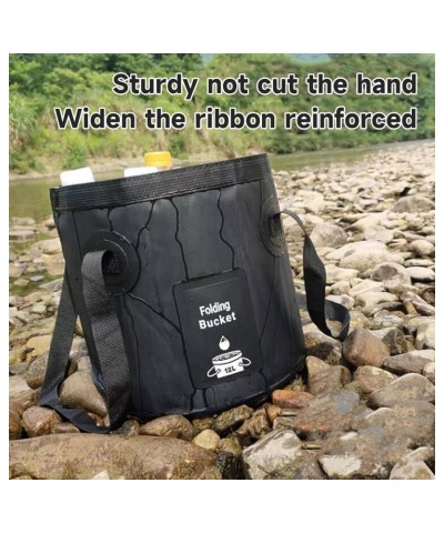 Folding Bucket Foldable Water Pails Portable Water Storage Bag Fishing Bucket for Travel Hiking Fishing Boatings 24.5*25cm St...