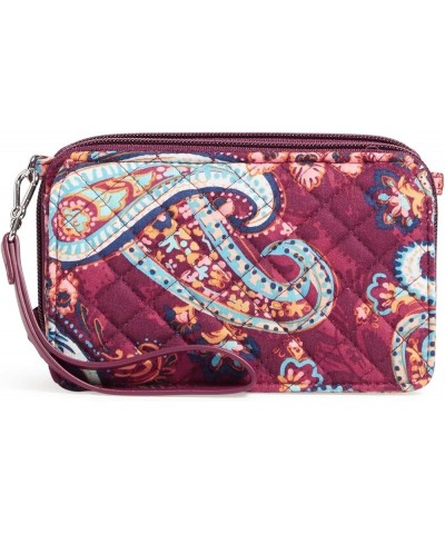 Cotton All in One Crossbody Purse with RFID Protection Paisley Jamboree - Recycled Cotton $32.80 Crossbody Bags