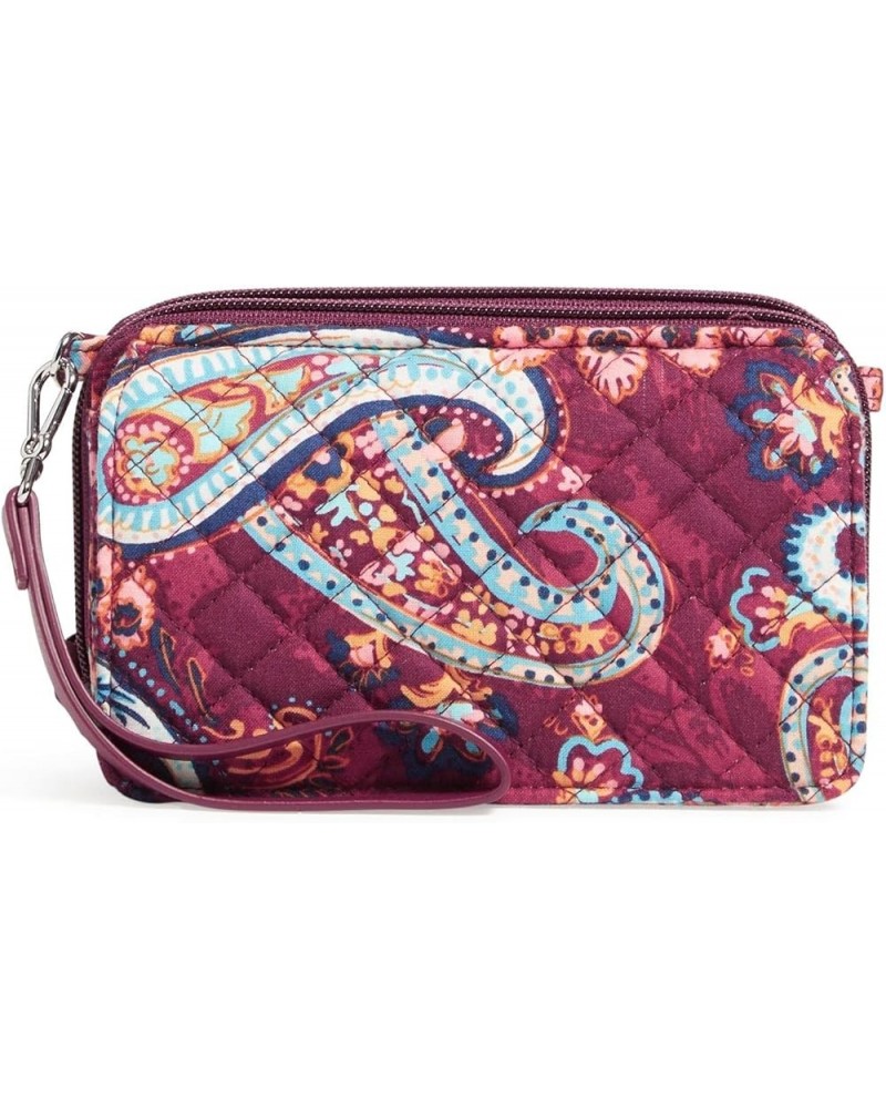 Cotton All in One Crossbody Purse with RFID Protection Paisley Jamboree - Recycled Cotton $32.80 Crossbody Bags