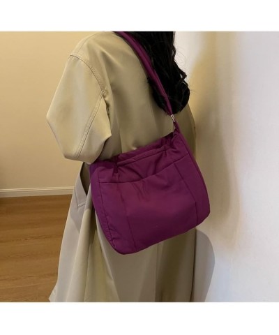 Quilted Crossbody Bags for Women Nylon Tote Bag Granola Aesthetic Vanilla Aesthetic Tote Bag Aesthetic Cute Bag Purple $18.59...