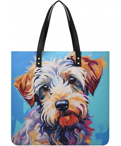 Yorkshire Terrier Painting Printed Tote Bag for Women Fashion Handbag with Top Handles Shopping Bags for Work Travel $22.41 T...