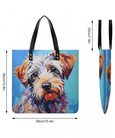 Yorkshire Terrier Painting Printed Tote Bag for Women Fashion Handbag with Top Handles Shopping Bags for Work Travel $22.41 T...