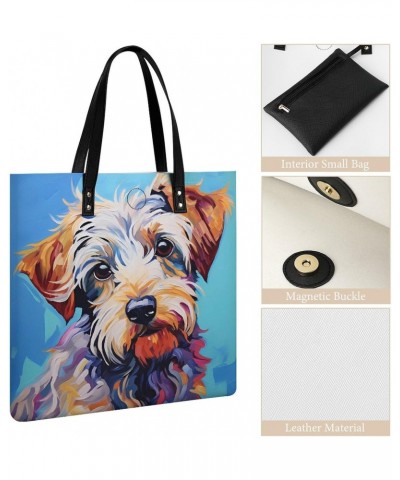 Yorkshire Terrier Painting Printed Tote Bag for Women Fashion Handbag with Top Handles Shopping Bags for Work Travel $22.41 T...