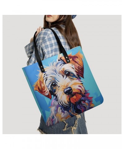 Yorkshire Terrier Painting Printed Tote Bag for Women Fashion Handbag with Top Handles Shopping Bags for Work Travel $22.41 T...