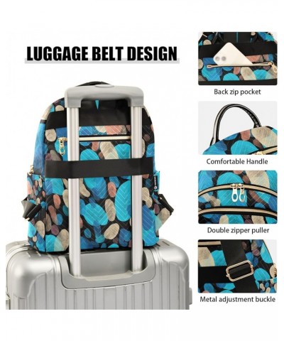 College Sporting Badges Quilted Backpacks Fashion Backpack Purse for Women Fashion Travel Backpack Watercolor Mosaic Pattern ...