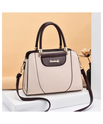 Large-capacity handbag contrasting atmosphere shoulder crossbody bag Light Gray $25.07 Totes