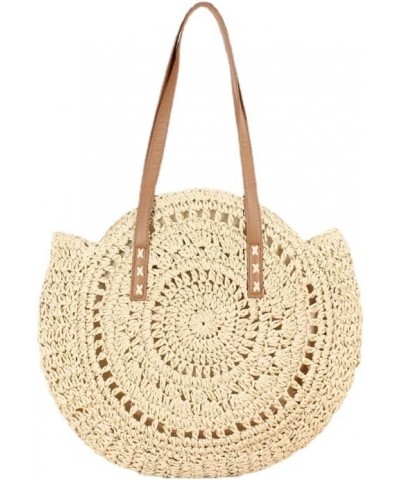 Straw Beach Bag for Women Summer Woven Tote Bag Rattan Handbag Shoulder Bag Hobo Bohemian Large Beige-b $22.03 Shoulder Bags