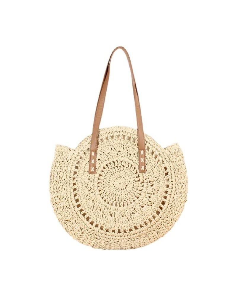 Straw Beach Bag for Women Summer Woven Tote Bag Rattan Handbag Shoulder Bag Hobo Bohemian Large Beige-b $22.03 Shoulder Bags