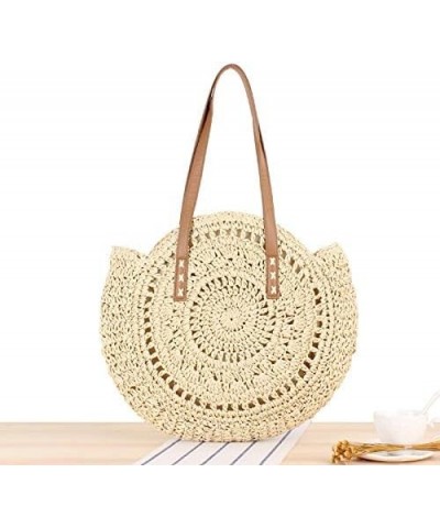 Straw Beach Bag for Women Summer Woven Tote Bag Rattan Handbag Shoulder Bag Hobo Bohemian Large Beige-b $22.03 Shoulder Bags