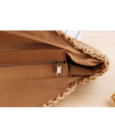 Straw Beach Bag for Women Summer Woven Tote Bag Rattan Handbag Shoulder Bag Hobo Bohemian Large Beige-b $22.03 Shoulder Bags