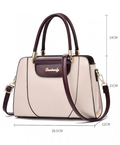 Large-capacity handbag contrasting atmosphere shoulder crossbody bag Light Gray $25.07 Totes