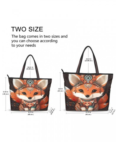 Women Tote Bags Fox Top Handle Satchel Handbags Shoulder Bag for Shopping 20854064 $12.59 Totes