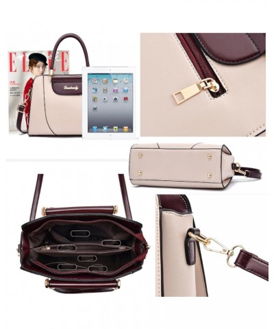 Large-capacity handbag contrasting atmosphere shoulder crossbody bag Light Gray $25.07 Totes