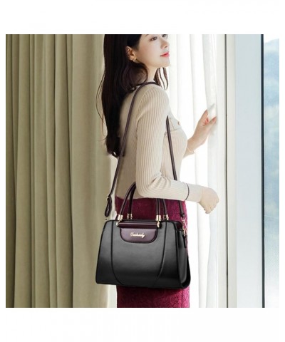 Large-capacity handbag contrasting atmosphere shoulder crossbody bag Light Gray $25.07 Totes