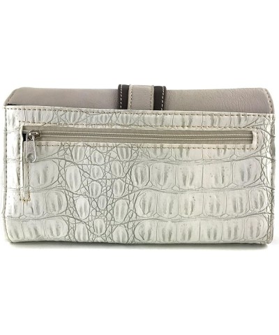 Concealed Carry Western Croc Buckle Duo Color Shoulder Handbag Purse Beige Wallet Only $34.93 Shoulder Bags