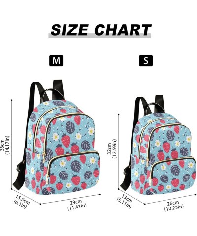 Strawberry Summer Seamless Pattern Backpack Purse for Women Lightweight Back Pack Casual Daypack Travel Shoulder Bag Bookbag ...