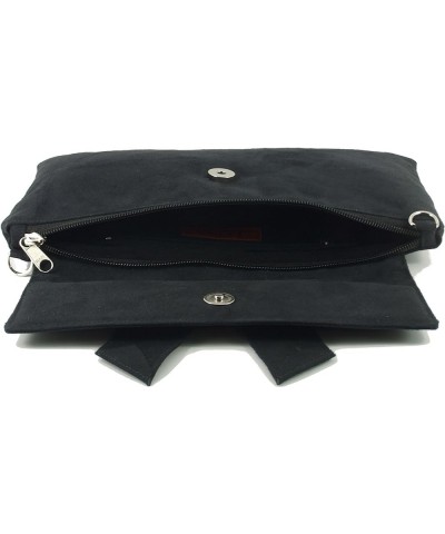 Womens Clutch Bag Shoulder Bag Wristlet in Suede Faux Leather Navy $31.89 Clutches