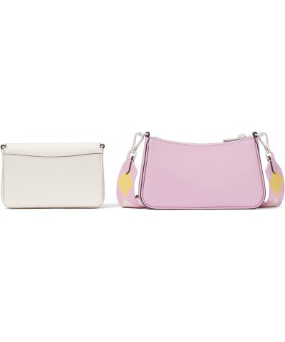 Colorblocked Saffiano Leather Double Up Crossbody, Parchment Multi $119.88 Crossbody Bags