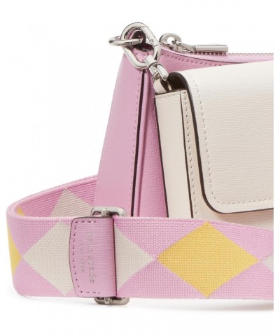 Colorblocked Saffiano Leather Double Up Crossbody, Parchment Multi $119.88 Crossbody Bags