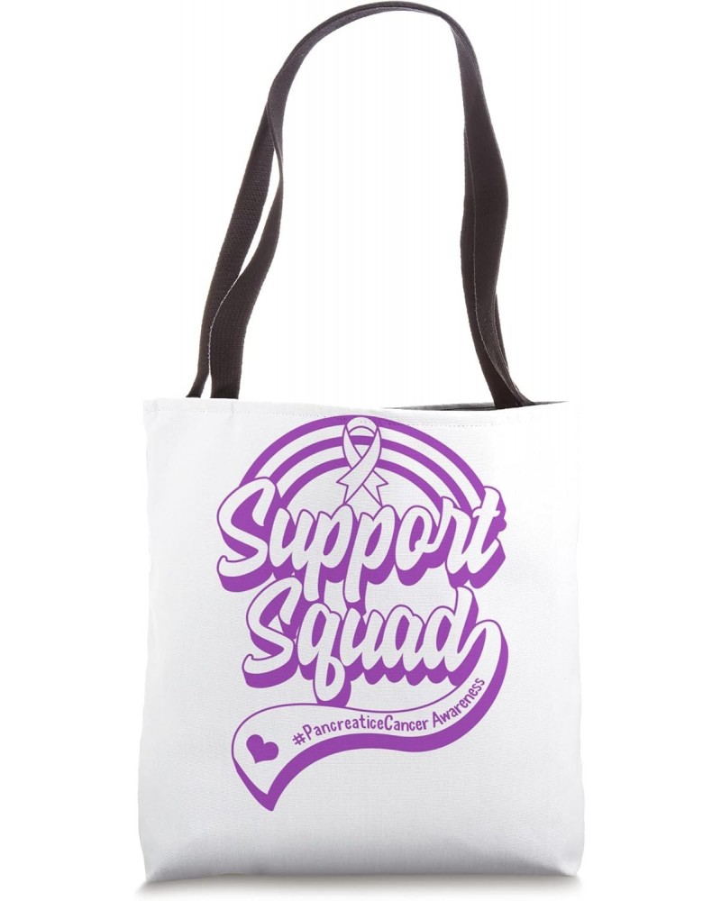 Pancreatic Cancer My Support Warrior Squad Pancreaticcancer Tote Bag $13.78 Totes