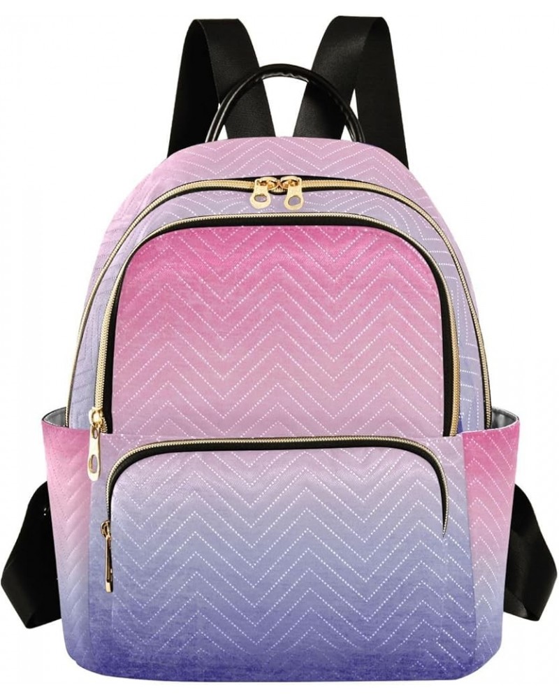 Women Backpack Gradient Purple Pink Anti-Theft Travel Backpack with Luggage Belt Durable Lightweight Handbag Lady Purse Roomy...