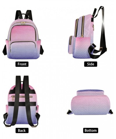 Women Backpack Gradient Purple Pink Anti-Theft Travel Backpack with Luggage Belt Durable Lightweight Handbag Lady Purse Roomy...