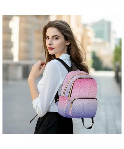 Women Backpack Gradient Purple Pink Anti-Theft Travel Backpack with Luggage Belt Durable Lightweight Handbag Lady Purse Roomy...