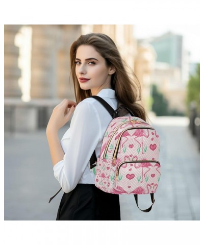 Fashion Backpack Mini Backpack Purse Casual Daily Backpack Green Grass Flamingos for Travel for College Work Small $20.05 Bac...