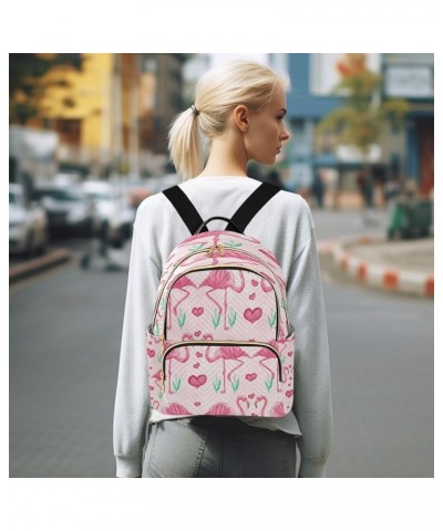 Fashion Backpack Mini Backpack Purse Casual Daily Backpack Green Grass Flamingos for Travel for College Work Small $20.05 Bac...