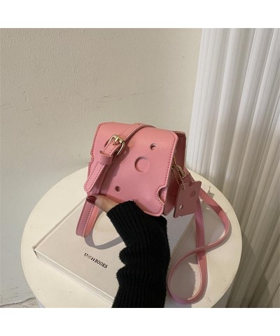 Cute Cheese Crossbody Bag Women'S Fashion Shoulder Handbags Cartoon Cheese Mini Crossbody Purse Shoulder Bag Square-pink $11....