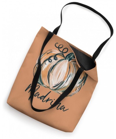 Madrina Watercolor Pumpkin Fall Thanksgiving Halloween 2022 Tote Bag $15.93 Totes