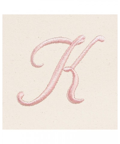 Personalized Shopping Tote Bag Monogram Pink Initial Zippered Letter A-Z K $11.25 Totes