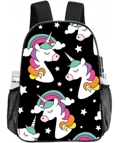 Cute Unicorns Mint Green Clear Backpack with Padded Straps Pattern203 One Size $17.35 Backpacks