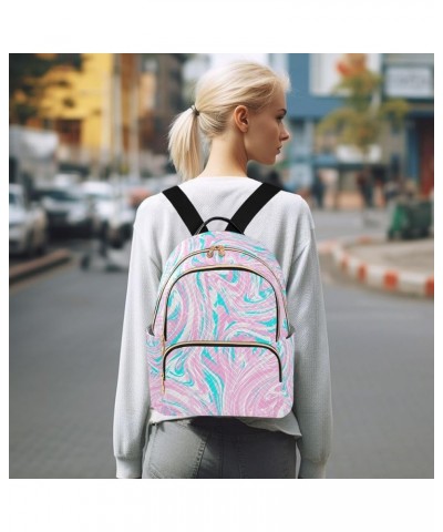 Mini Backpack Unicorn Galaxy Marble Texture Fashion Backpack Purse for Women,Handbag Shoulder Bag Casual Daypack, Ladies Gift...