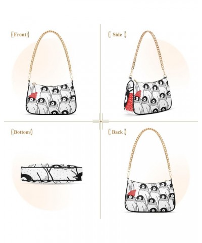 Shoulder Bag Penguin Red Grey Women Clutch Handbag Shoulder Purch Date Chain Bag Tote Bag Spring Holiday Birthday Gift for Gi...