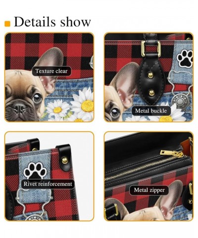 Personalized French Bulldog Dog Handbags, Custom Name Dog Leather Bags, Purses, Shoulder Bag, Gift For Dog Mom Dog Lover Styl...