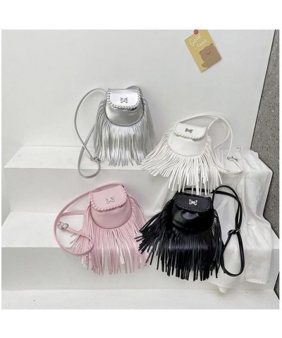 Mini Butterfly Fringe Small Shoulder Bag Stylish crossbody bag for women Pink $16.16 Crossbody Bags