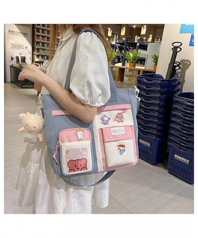 Cute Shoulder bag for Women, 14'' Crossbody Bag, Harajuku Ulzzang Pendant, Water Resistant Casual Daypack for Travel Blue $16...