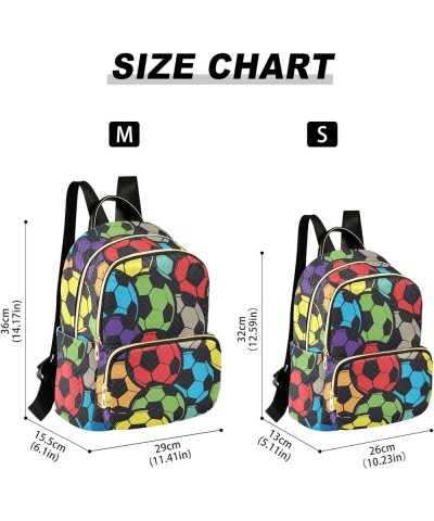 Mini Backpack Purse for Women Lightweight Girls Small Size Abstract Football Pattern School Teens College Traveling Medium $1...