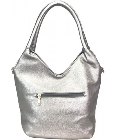 Zzfab Gem Studded V Chevron Tall Hobo Sparkle Purse Pewter $23.31 Hobo Bags