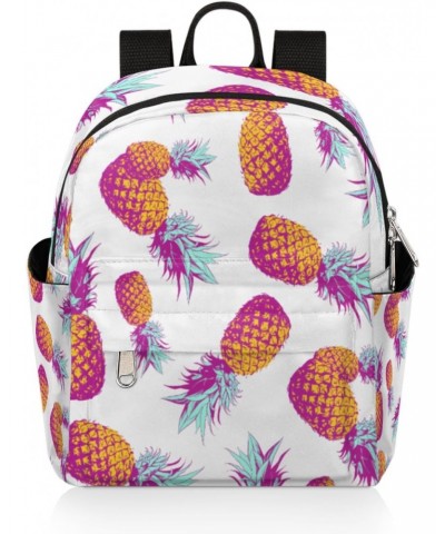 Pineapple Mini Backpack Purse for Women, Fruit Small Fashion Daypack Lightweight, Cute Casual Travel Bag $15.95 Backpacks