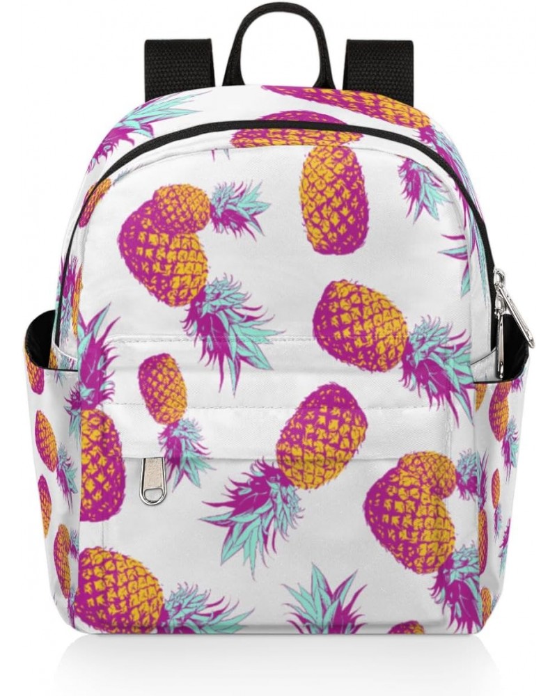 Pineapple Mini Backpack Purse for Women, Fruit Small Fashion Daypack Lightweight, Cute Casual Travel Bag $15.95 Backpacks