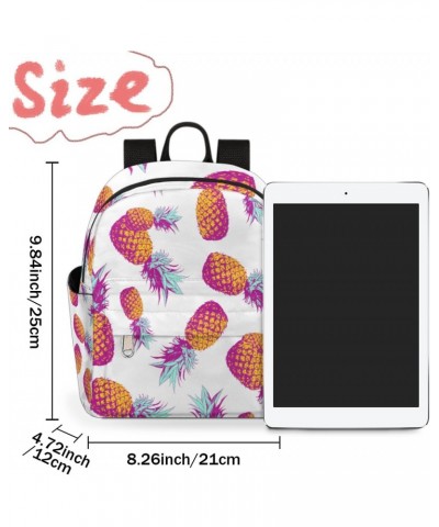 Pineapple Mini Backpack Purse for Women, Fruit Small Fashion Daypack Lightweight, Cute Casual Travel Bag $15.95 Backpacks