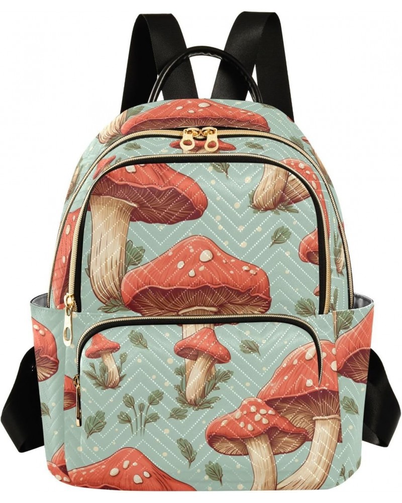 Mushrooms and Dots Women's Backpack Purse Causal Daypack Work Travel College Business Trip Bag Shoulder Bag $16.79 Backpacks