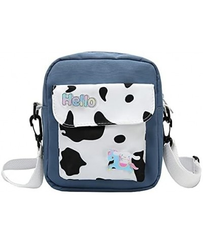 Kawaii Bag Cute Cow Bag Kawaii Cow Canvas Bag Shopping Japanese Forest Bag Pink(黑色) Blue $10.00 Shoulder Bags